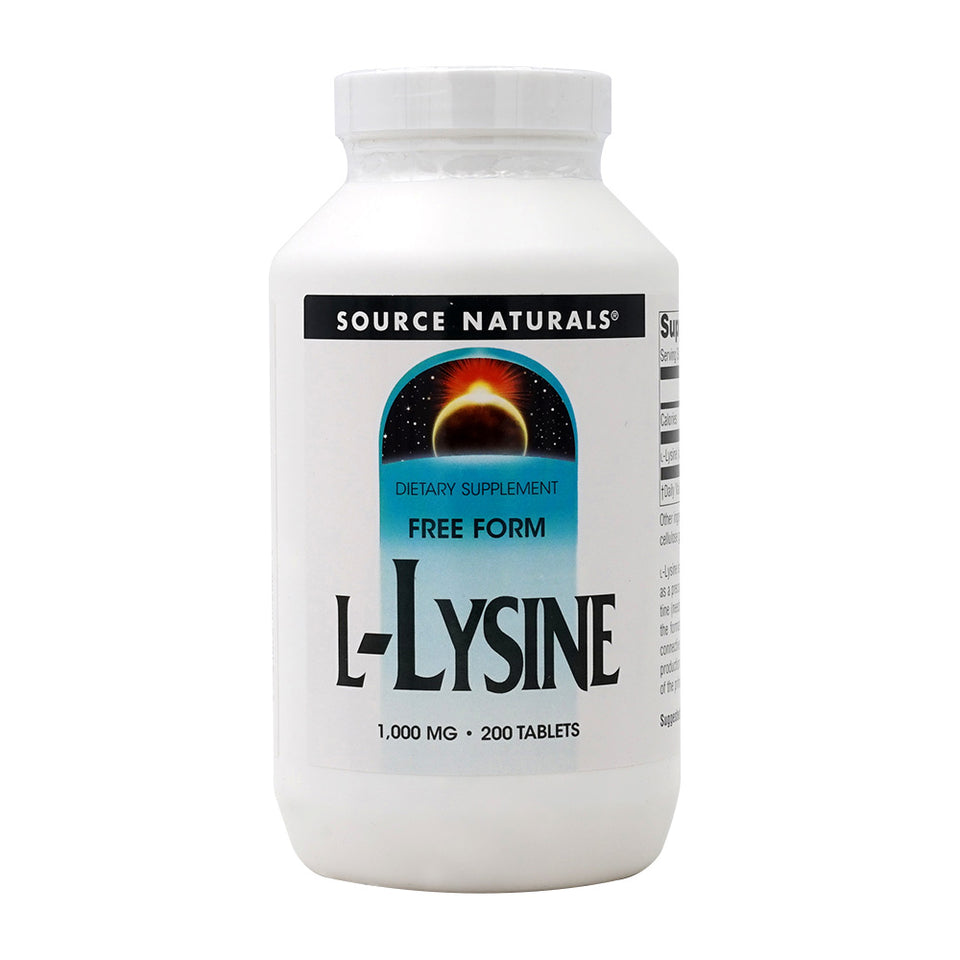 Source Naturals_フリーフォーム L-リジン 1000mg、200錠