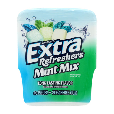 Extra Refreshers Mint Mix Sugarfree Gum, 40 Pieces