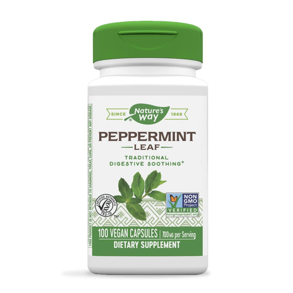 ネイチャーズウェイ_ペパーミントリーフ 700mg、100ベジカプセル