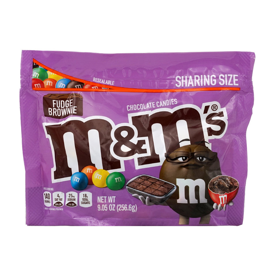 M&M'S ファッジブラウニー チョコレートキャンディ シェアリングサイズ 9.05oz