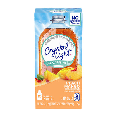 On the Go Drink Mix Peach Mango with Caffeine, 10 Packets