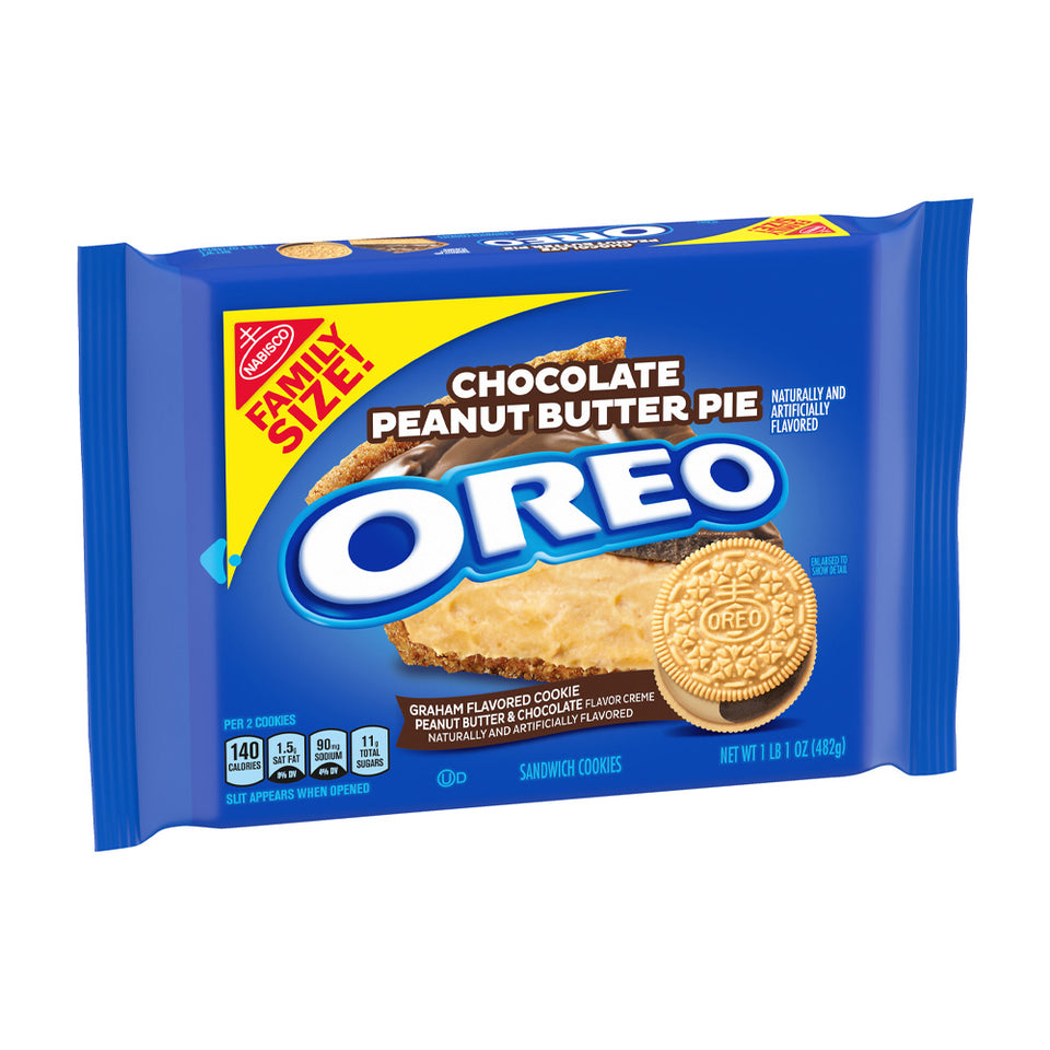 オレオ、ファミリーサイズ、チョコレートピーナッツバターパイ 17oz