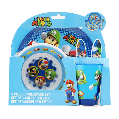 Super Mario 5 Piece Dinnerware Set, 1 Set