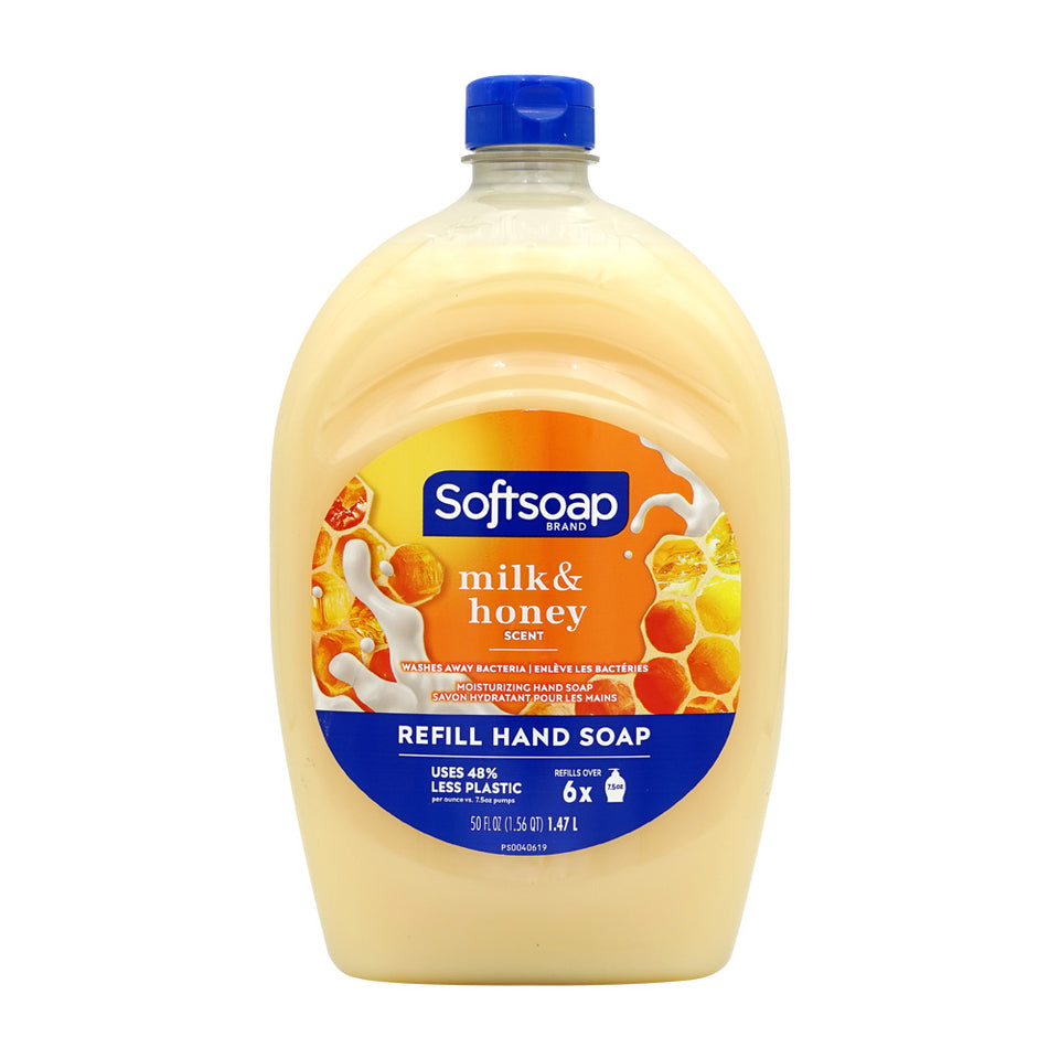 Refill Liquid Moisturizing Hand Soap Milk & Honey Scent, 50 fl oz