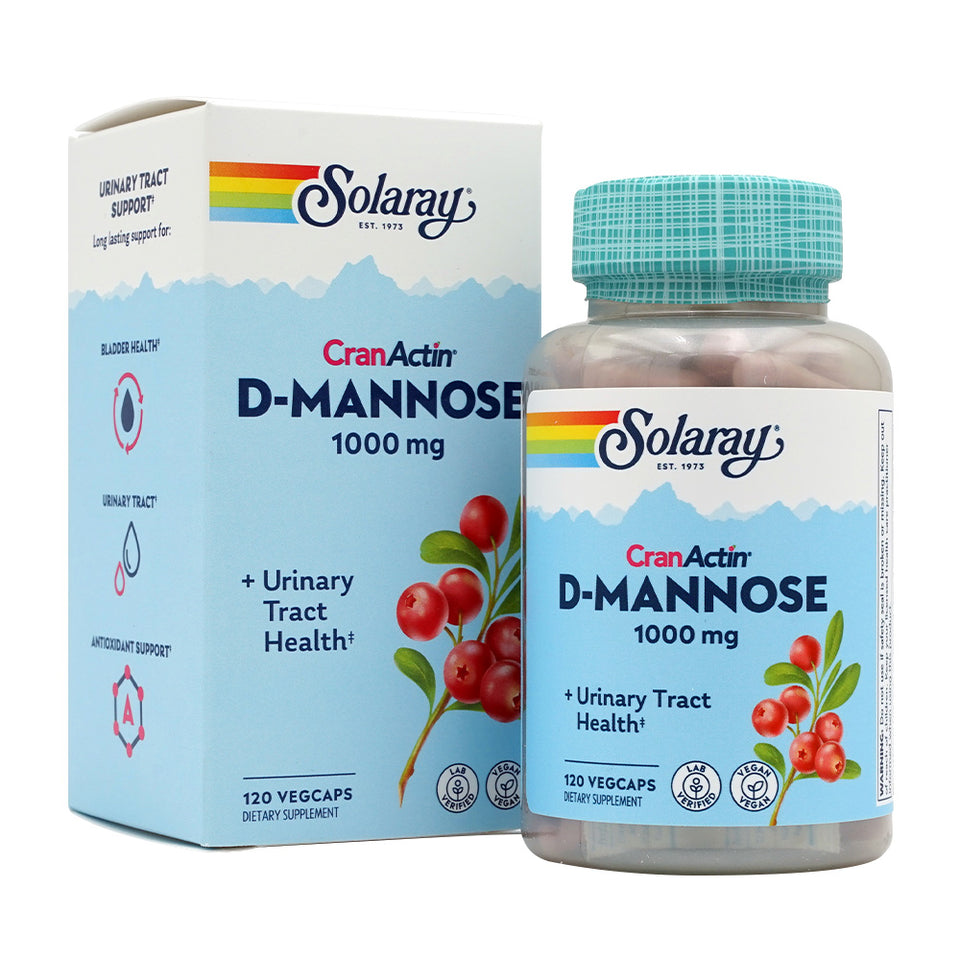 솔라레이 크랜액틴 D-マンノース 1000mg、120植物性カプセル