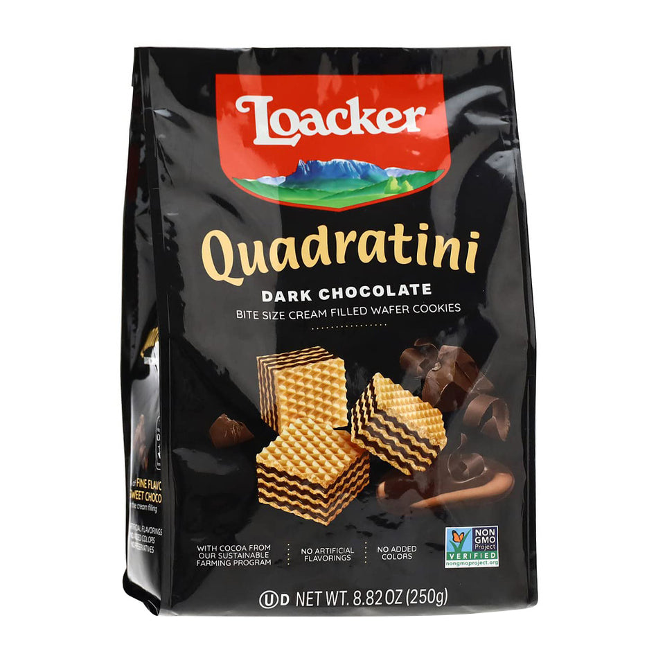 ローカー_クワドラティーニ ダークチョコレートウエハースクッキー、250g