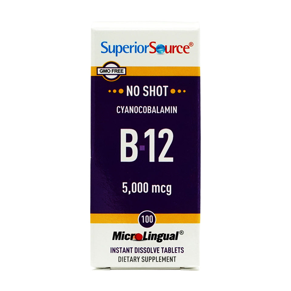 シュペリアーソース_ノーショット シアノコバラミンB-12 5000mcg、100粒 インスタント溶解錠