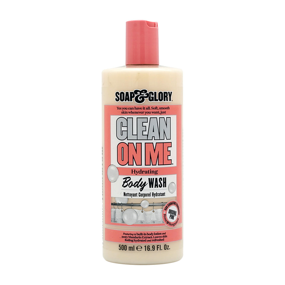 ソープ&グローリー_クリーンオンミー ハイドレイティングボディウォッシュ ローズ&ベルガモット、500ml