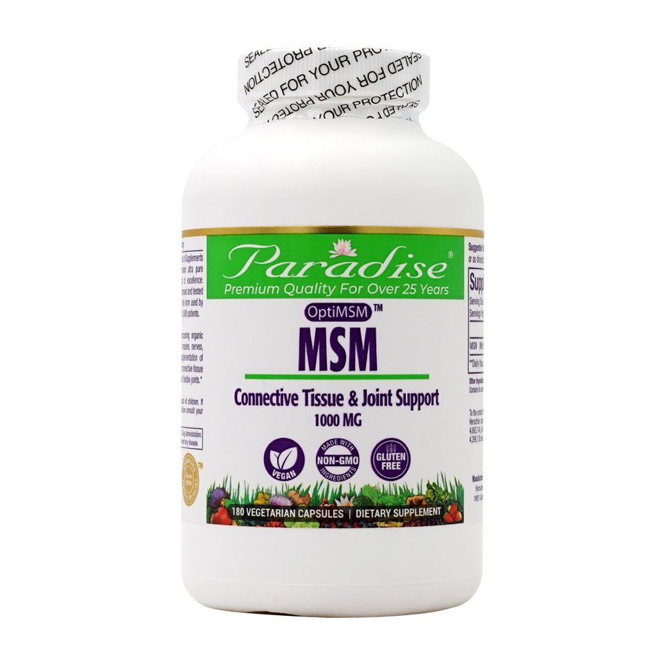 パラダイスハーブ_オプティMSM 1000mg、180ベジカプセル