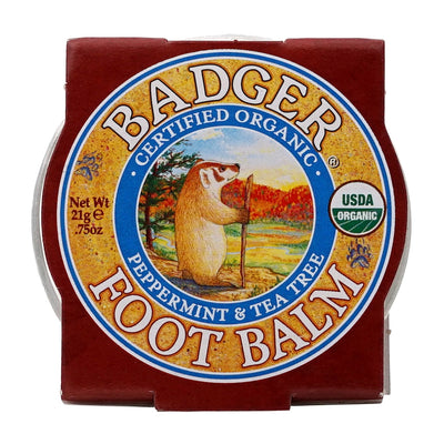 Organic Foot Balm, Peppermint & Tea Tree 0.75 oz