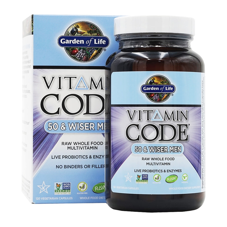 Vitamin Code 50 & Wiser Mens Multi 120 Vegetarian Capsules