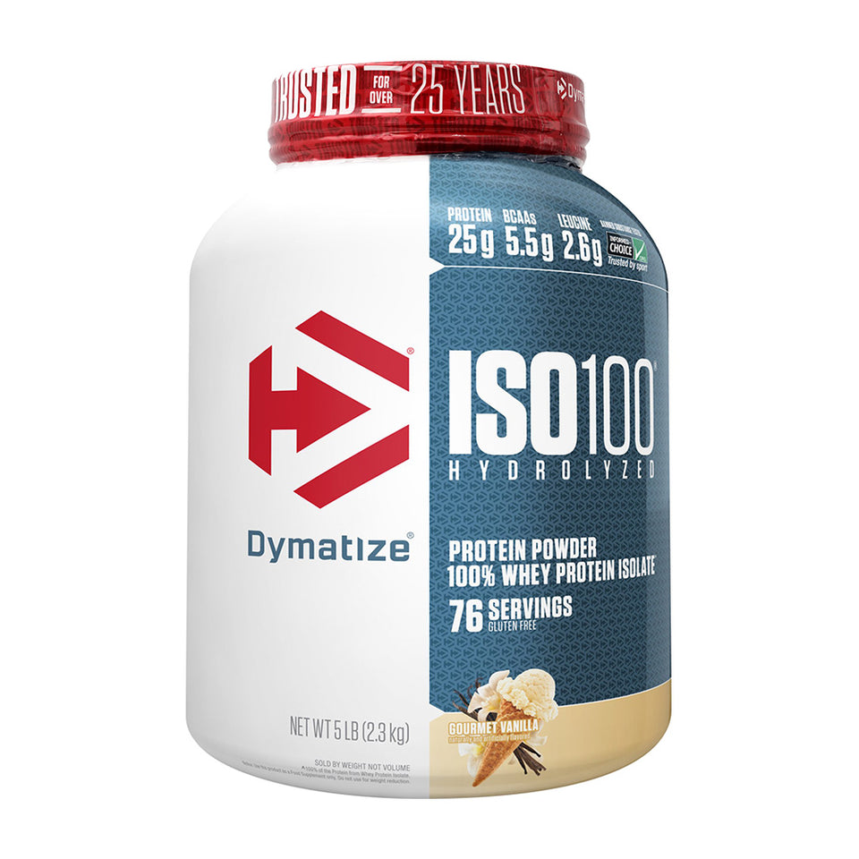 ダイマタイズ_Iso-100加水分解プロテインパウダー100%ホエイプロテインアイソレートグルメバニラ76食分、2.3kg