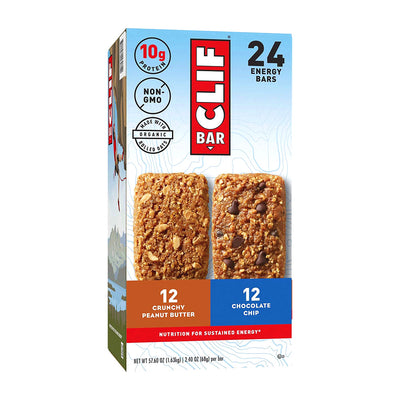 Energy Bar Crunchy Peanut Butter & Chocolate Chip Variety Pack, 24 Bars