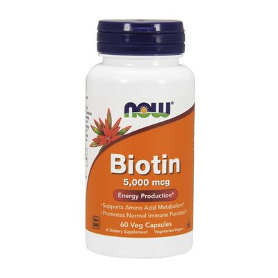 ナウフーズ_ビオチン 5,000 mcg 60植物性カプセル