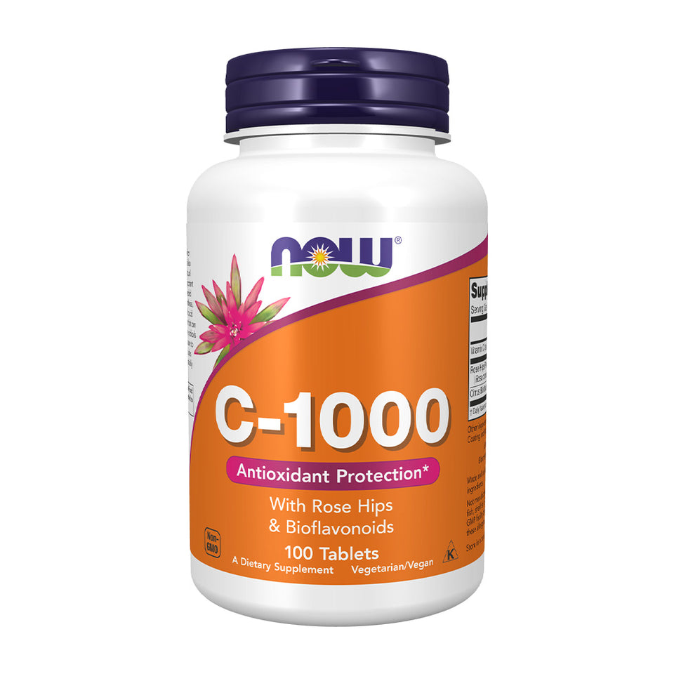 나우푸드_C-1000 with Rose Hips & Bioflavonoids, 100 Tablets