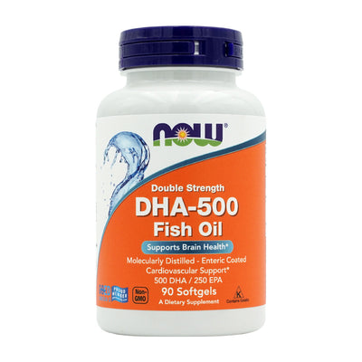 나우푸드_Double Strength DHA-500 Fish Oil, 90 Softgels