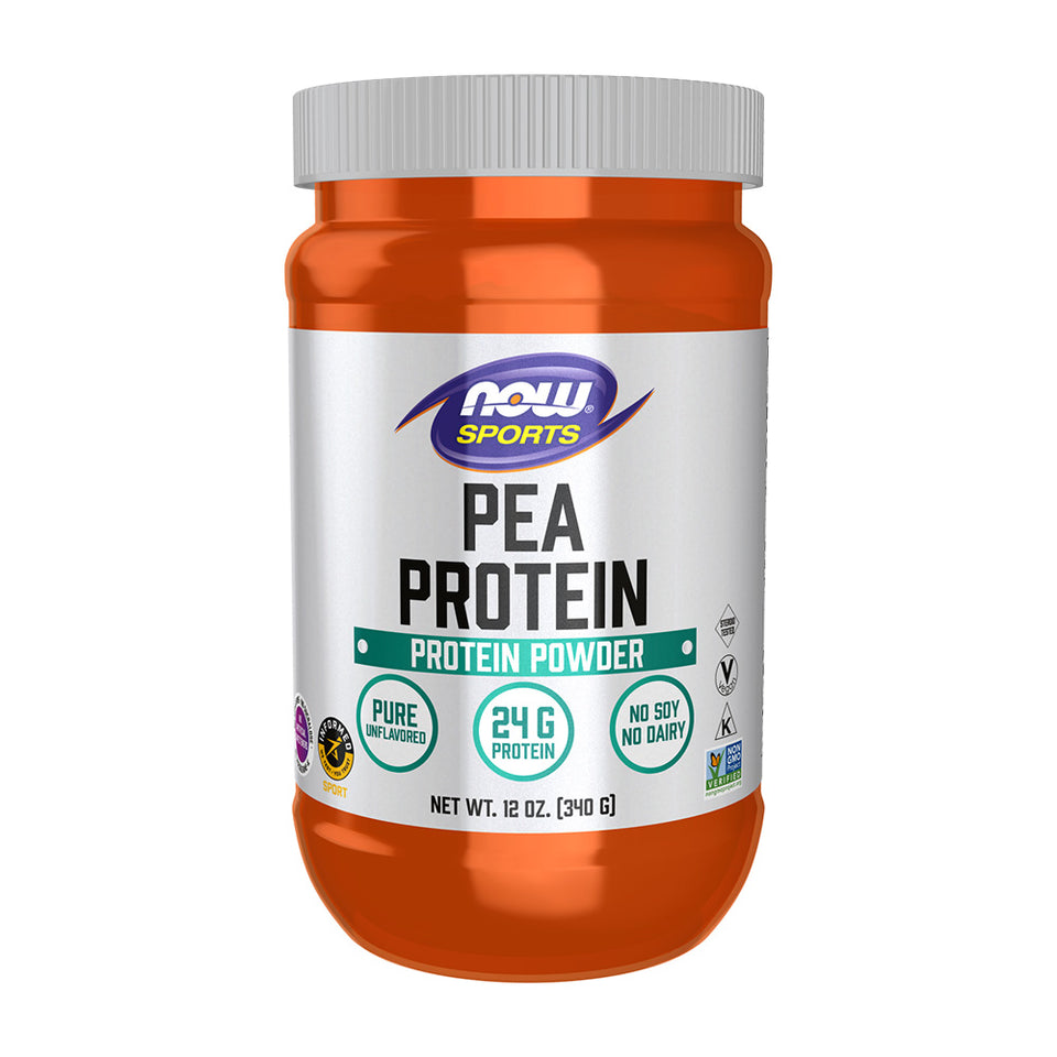 나우푸드_Sports Pea Protein Powder Unflavored, 12 oz
