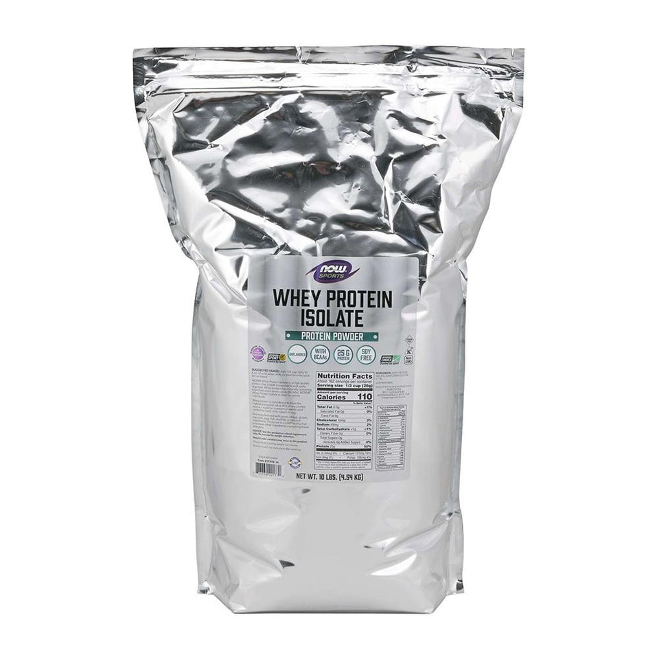 나우푸드_Sports, Whey Protein Isolate, Protein Powder, Unflavored 10 lb
