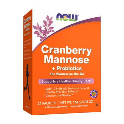 나우푸드_Cranberry Mannose + Probiotics, 24 Packets