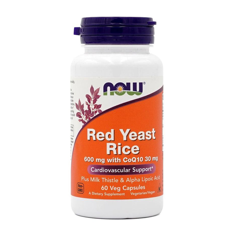 나우푸드_Red Yeast Rice 600 mg with CoQ10 30 mg 60 Veg Capsules