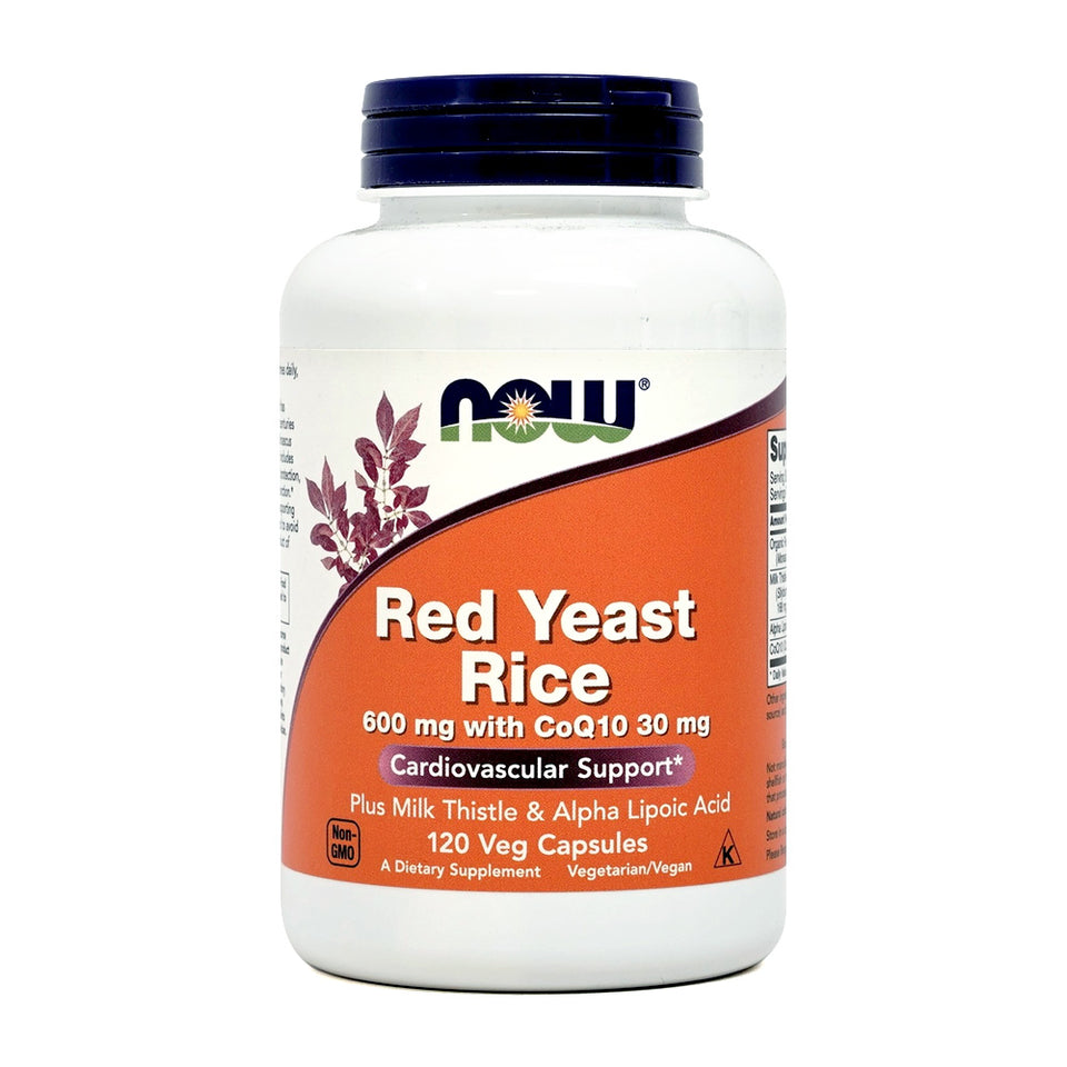 나우푸드_Red Yeast Rice 600 mg with CoQ10 30 mg 120 Veg Capsules