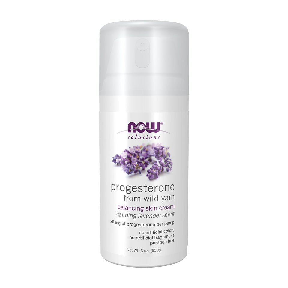 나우푸드_Progesterone From Wild Yam Balancing Skin Cream Calming lavender scent, 3 oz