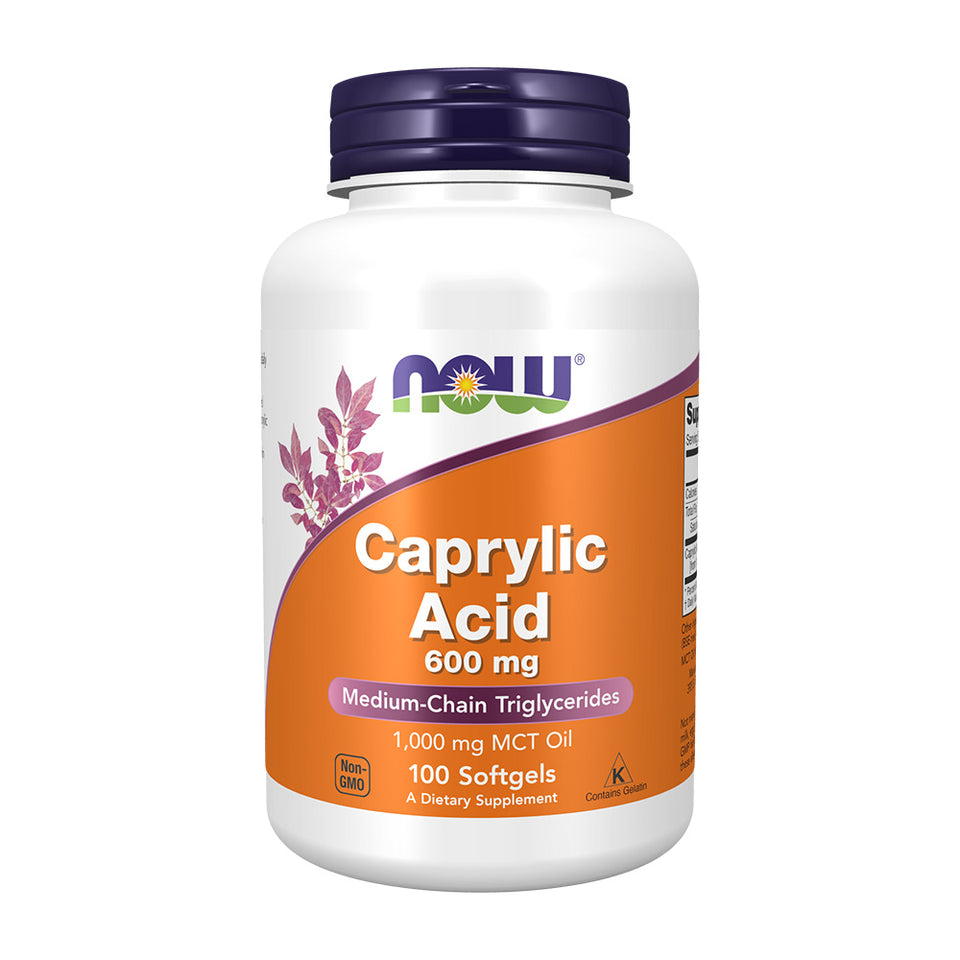 나우푸드_Caprylic Acid 600 mg, 100 Softgels