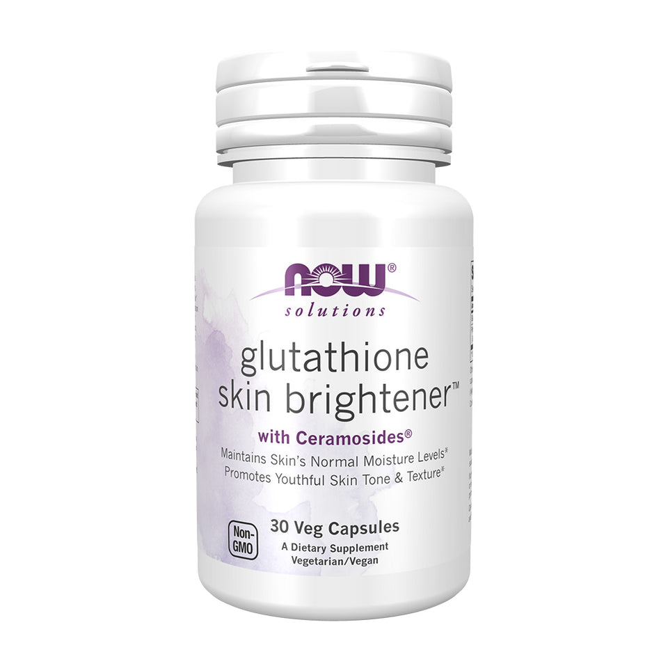 나우푸드_Solutions Glutathione Skin Brightener with Ceramosides, 30 Veg Capsules