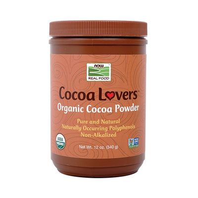 나우푸드_Cocoa Lovers Organic Cocoa Powder 12 oz