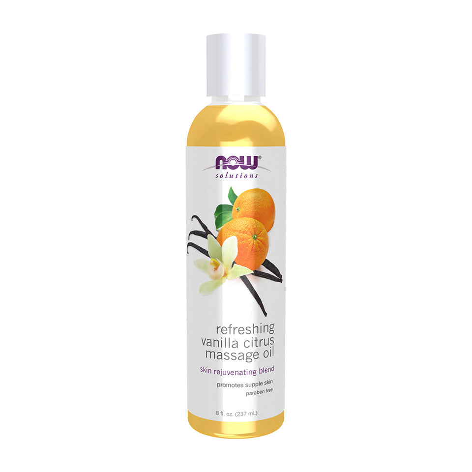 나우푸드_리프레싱 바닐라 시트러스 마사지 오일, 237ml