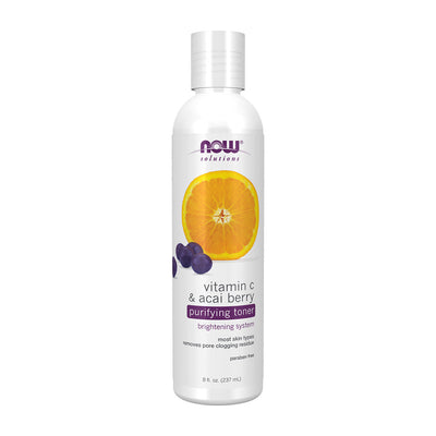 ナウフーズ_ソリューションズ ビタミンC&アサイベリー ピュリファイングトナー、8 fl oz