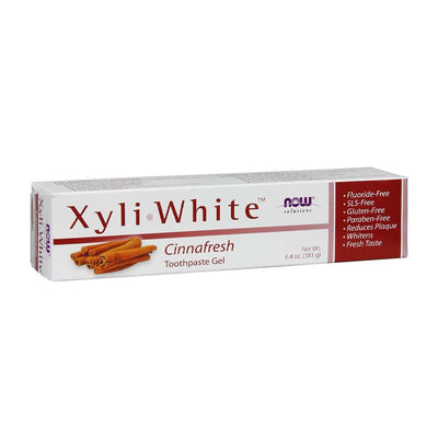 나우푸드_Solutions, Xyli White, Cinnafresh Toothpaste Gel 6.4 oz