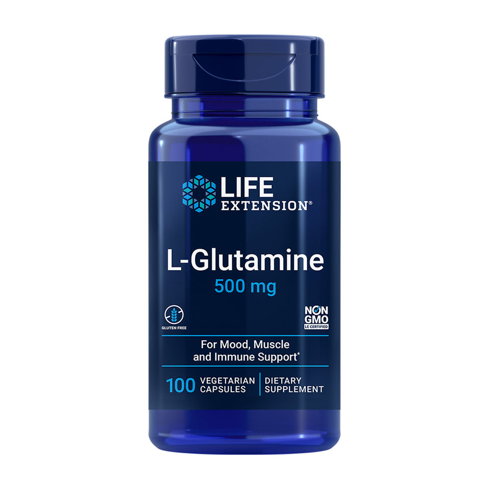 ライフエクステンション_L-グルタミン 500mg、100植物性カプセル