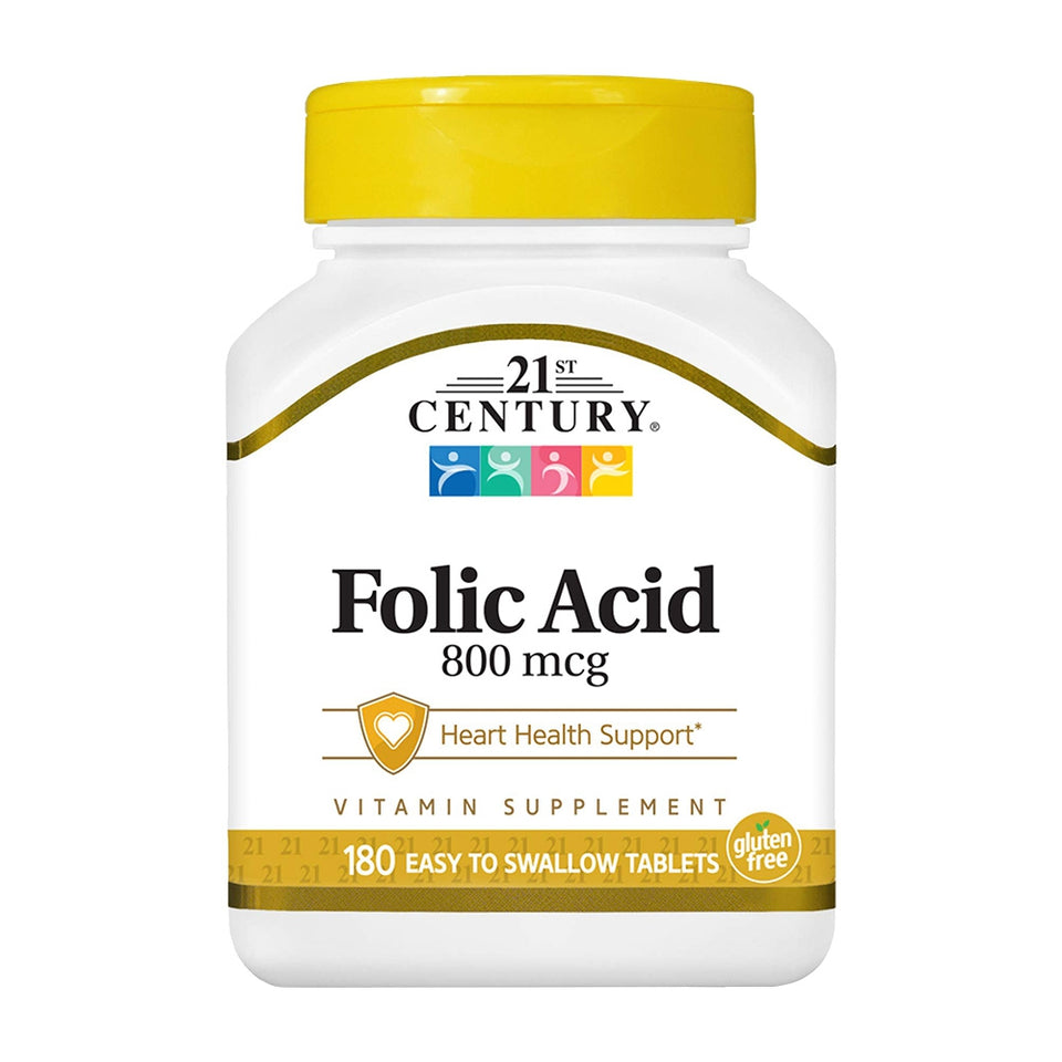 21世紀セントチュリー_葉酸 800mcg、180 イージー・トゥ・スワロータブレット