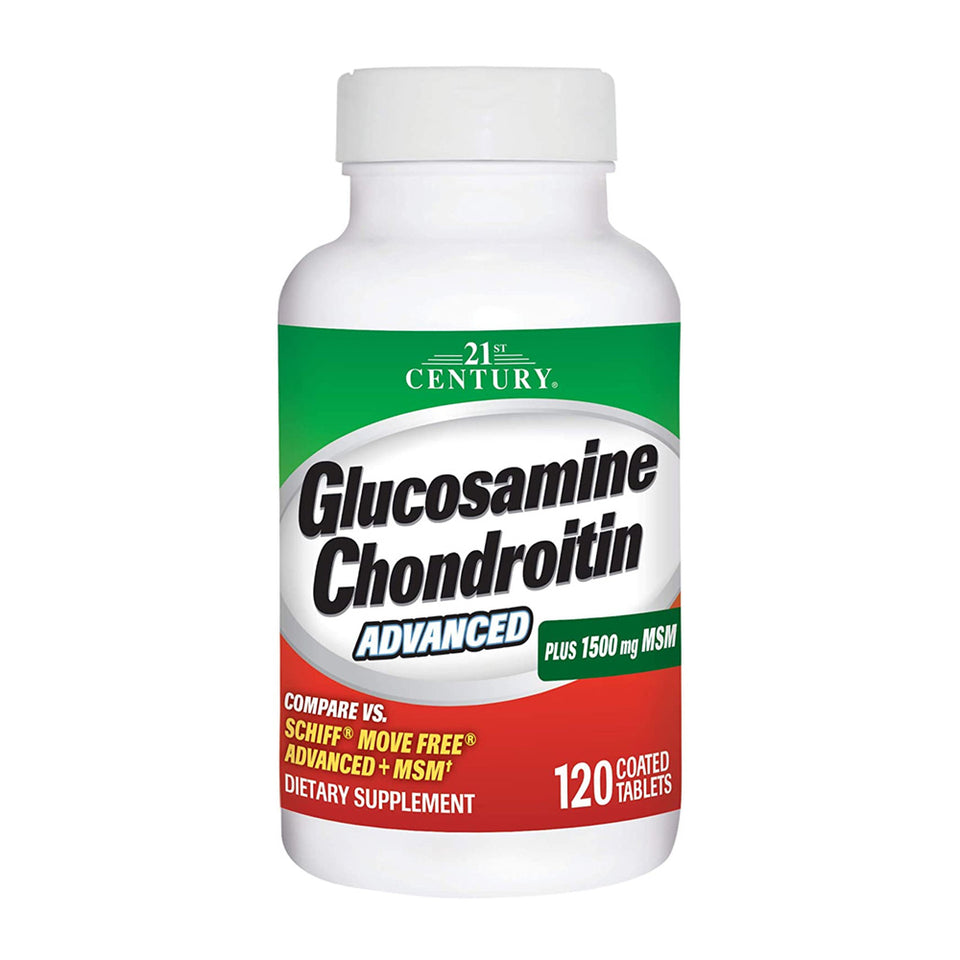 21st センチュリー_グルコサミン コンドロイチン アドバンスト プラス 1500mg MSM、120 錠