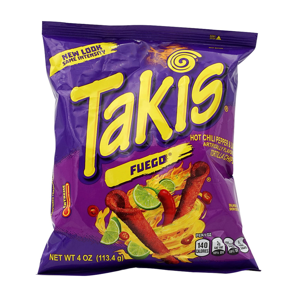 タキス ホットチリペッパー トルティーヤチップス フエゴ 4oz