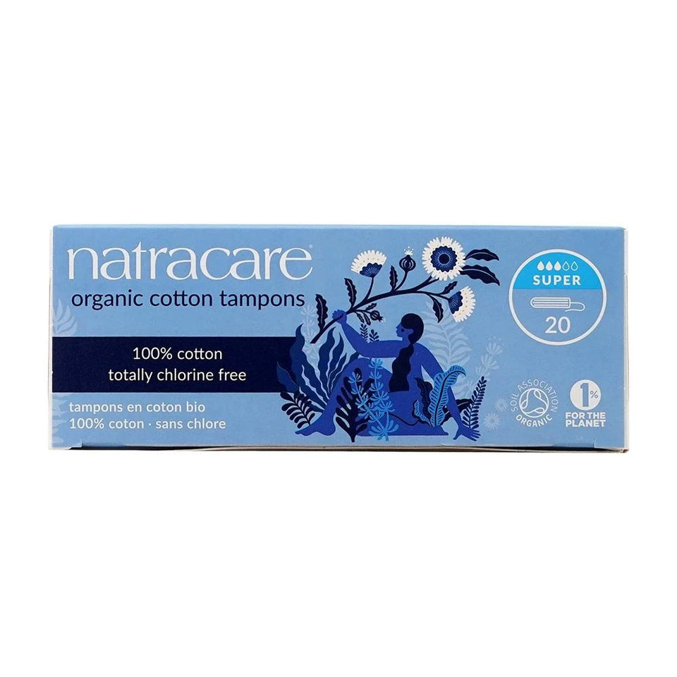 Natracare_オーガニックコットンタンポンスーパーノンアプリケーター、20個