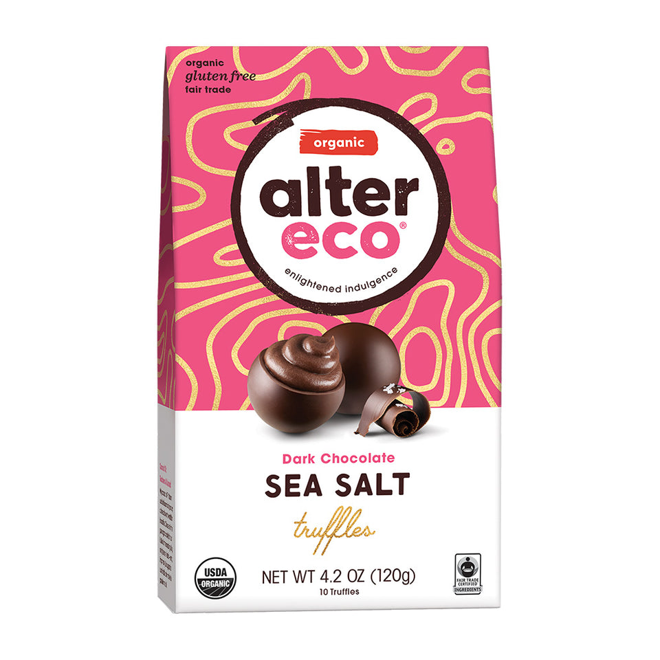 Alter Eco_シーソルト、オーガニックダークチョコレートトリュフ、10個入り120g