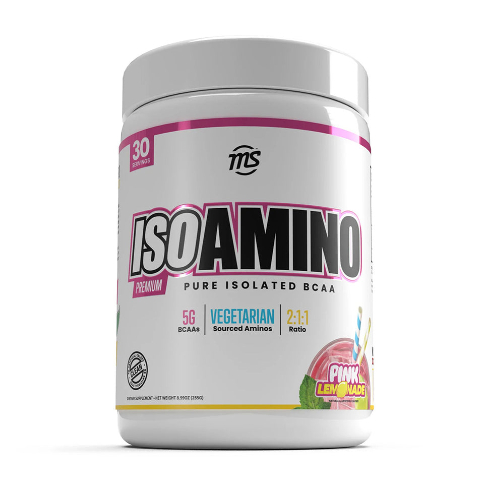 맨스포츠_아이소아미노 프리미엄 퓨어 아이솔레이티드 BCAA 레인보우 핑크 레몬에이드 30 서빙, 255g