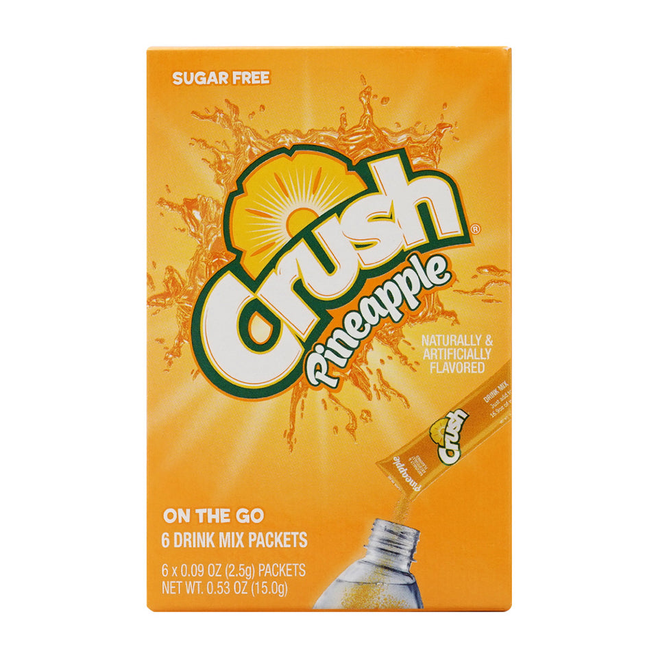 Crush Pineapple On the Go Drink Mix, 6 Packets