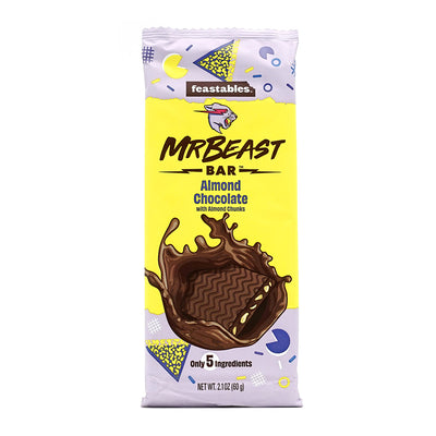 MrBeast Bar Almond Chocolate with Almond Chunks, 2.1 oz