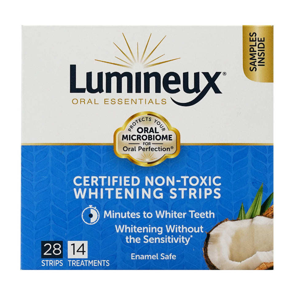 Oral Essentials ルミヌックス認定 無毒性ホワイトニングストリップ 14トリートメント、28ストリップ