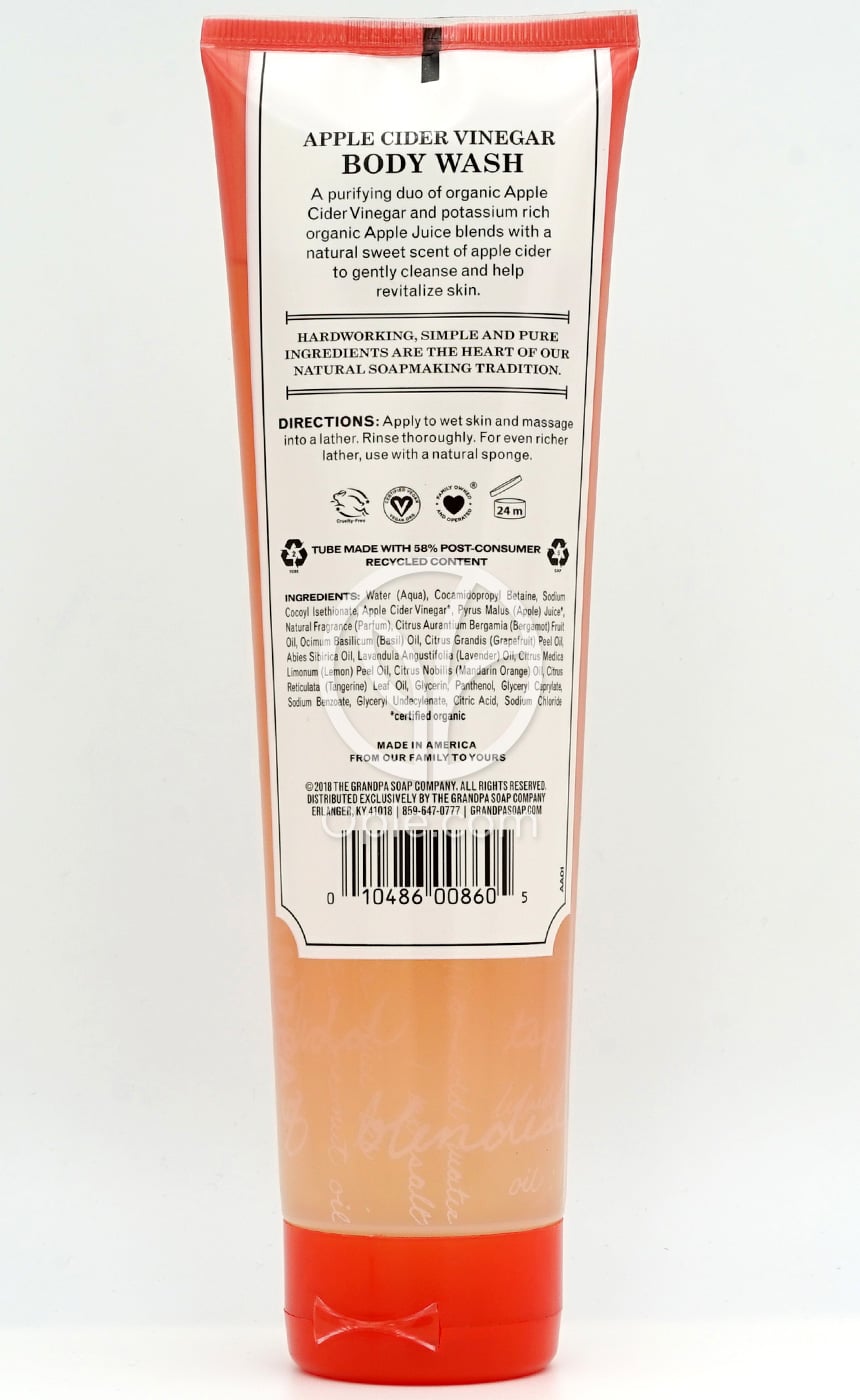 그랜드파솝_애플 사이다 비니거 바디 워시 리바이탈라이즈, 280ml — 후면