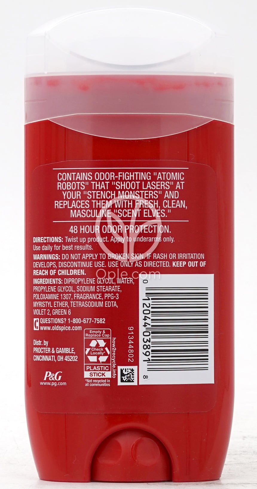 올드스파이스_하이 인듀어런스 데오드란트 퓨어 스포츠  85g — 후면