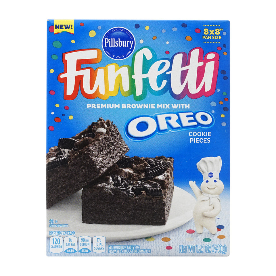Funfetti プレミアムブラウニーミックス オレオ®クッキーピース入り 15.5oz