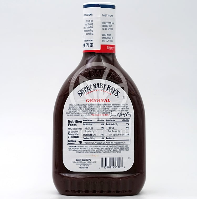 スイートベイビーレイズ_オリジナルバーベキューソース 1.13kg — 후면