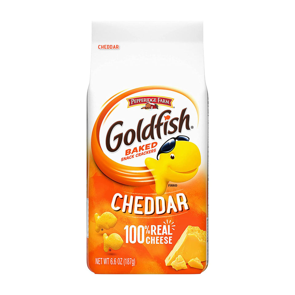 Goldfish ベイクドスナッククラッカー チェダー、6.6oz
