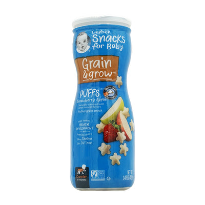 Snacks for Baby Grain & Grow パフ いちごりんご 幼児向け 1.48オンス