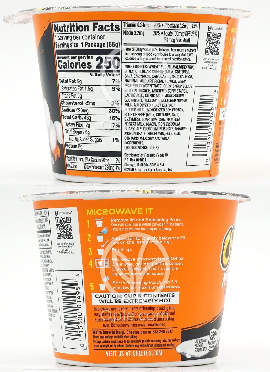 Cheetos マックンチーズ ボールド＆チージー味 2.32oz — 후면
