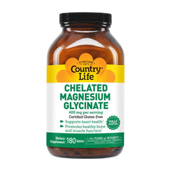 Country Life キレートマグネシウムグリシン酸 400mg、180粒